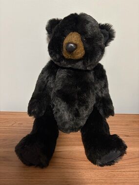 Ditz Design jointed Black Plush Bear